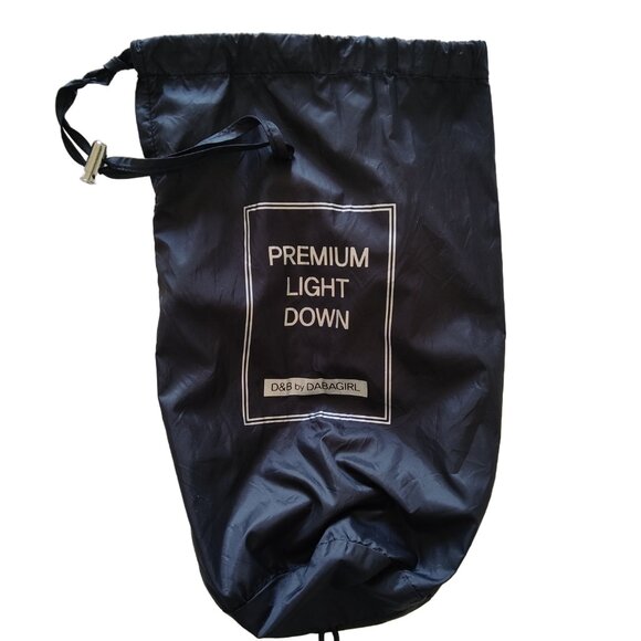 DabaGirl Korea Black Premium Down Packable Puffer Coat w' Bag Small Fitting Med - Picture 5 of 5